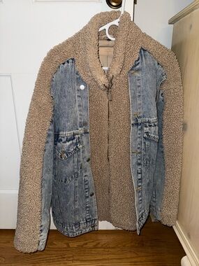 Blank NYC Tan Sherpa Fleece Jacket